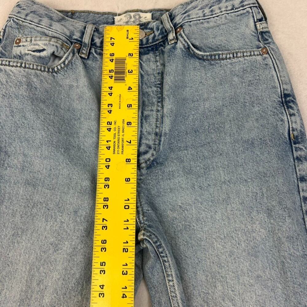 We The Free Jeans Women's Size 28 Blue Denim Medium Wash Button Fly Distressed - Picture 4 of 9